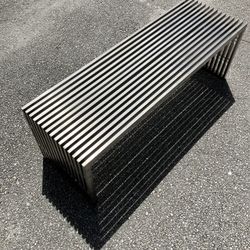 Table Or Bench Of Heavy Brushed Steel