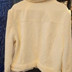 New Just Fab Furry Jacket  Ivory Color 40 00  Or Best Offer