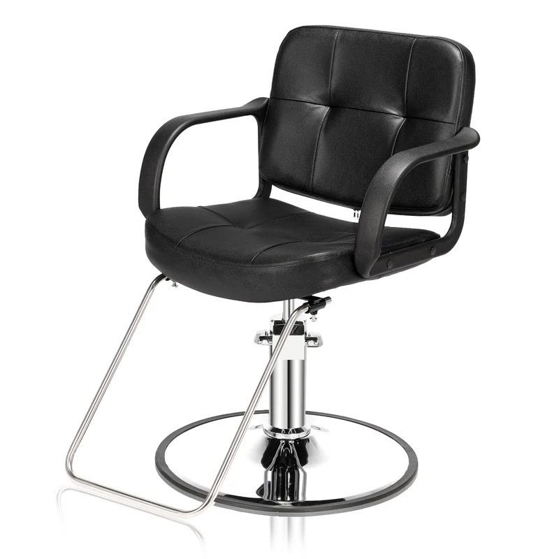 OmySalon SC04-B Black Hydraulic Hair Salon Chair with 360-degree swivel and adjustable height