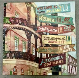 Louisiana Canvas Art $40