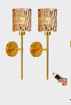 Crystal Battery Operated Wall Sconces