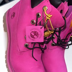 Brand new HOT PINK timberlands