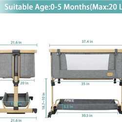 LikeNew AMKE Baby Bassinet Bedside Sleeper