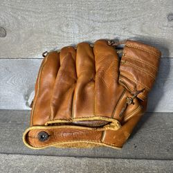 Vintage Denkert Pro Maker Johnny Logan Signature Baseball Glove Mitt X3096