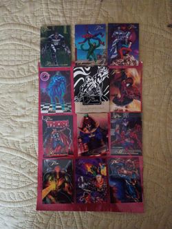 Marvel Flair Trading Cards Lot of 12