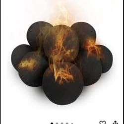 Ceramic Fire Balls, 12 Pack 4 Inch Round Fire Stones Fireballs for Indoor Outdoor Decor Fire Pits or