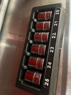 Metric Deep Socket Set 20–25mm with Tray