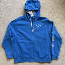 Detroit Lions Nike Zip Up Hoodie Size XL
