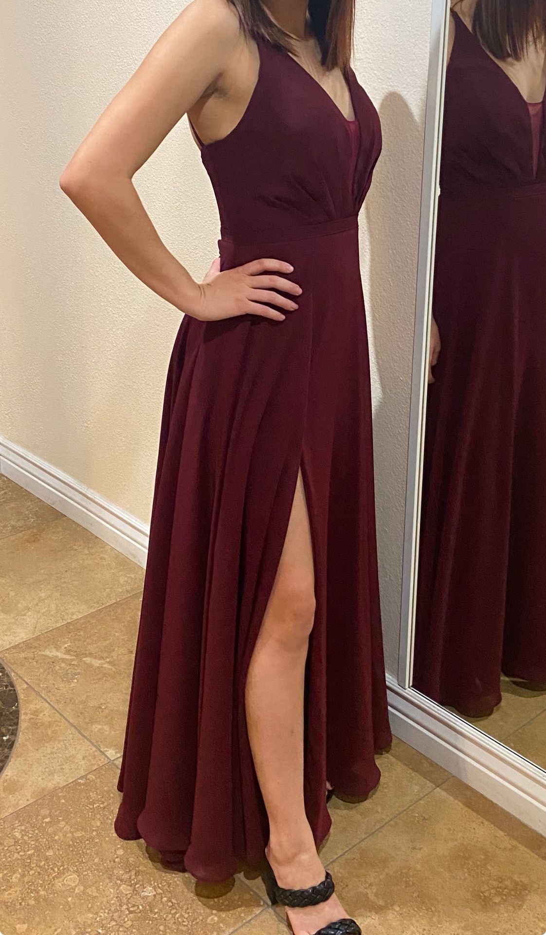 Bridesmaids Dress Burgundy