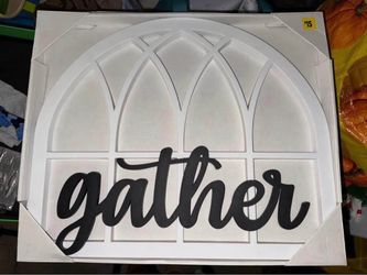 Farmhouse "Gather" Wall Sign