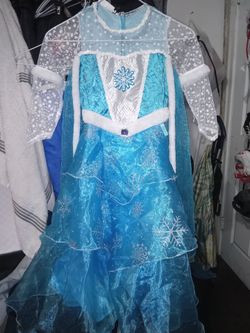 Elsa Frozen Princess Costume Dress Size 5-6