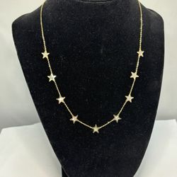 14k Star Pearl Necklace 