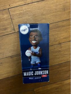 Magic Johnson Dodgers Bobblehead 2013 SGA Basketball Uniform Lakers w/ Box
