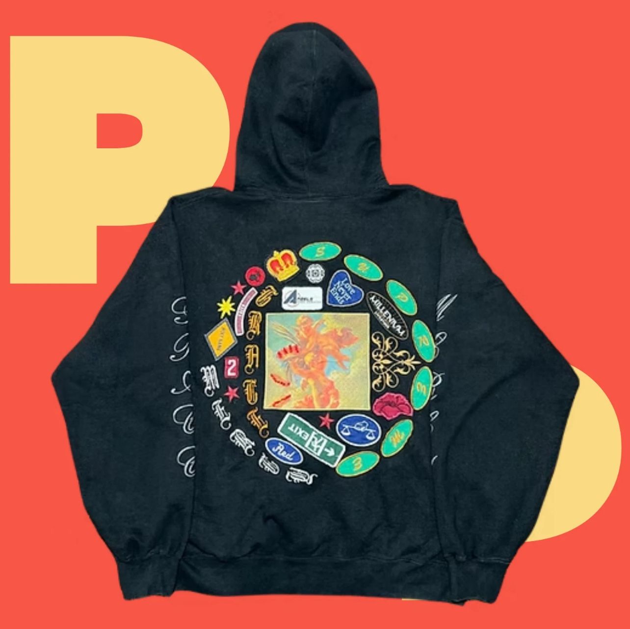 Supreme Patches Spiral Hooded Sweatshirt (XX-Large)