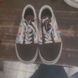 Vans Color Checkers Size 5.0 Missy