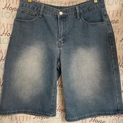 Shein Jeans Women's Blue Shorts,  Size 30, Inseam 12"