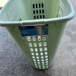 Green Plastic Laundry Basket