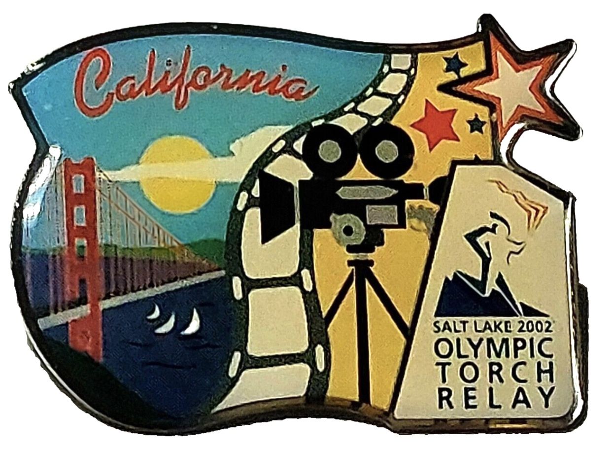 Vintage Collectible Olympics 2002 Salt Lake City Olympic Torch Relay California Lapel PinOlympics