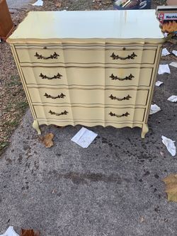 White And Gold Dresser