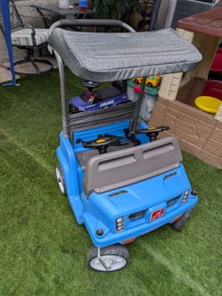 Step2 Side by Side 2 Seater Push Cart with Canopy for Toddlers/Kids