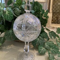 Vintage Lead Crystal Pedestal Candy Dish