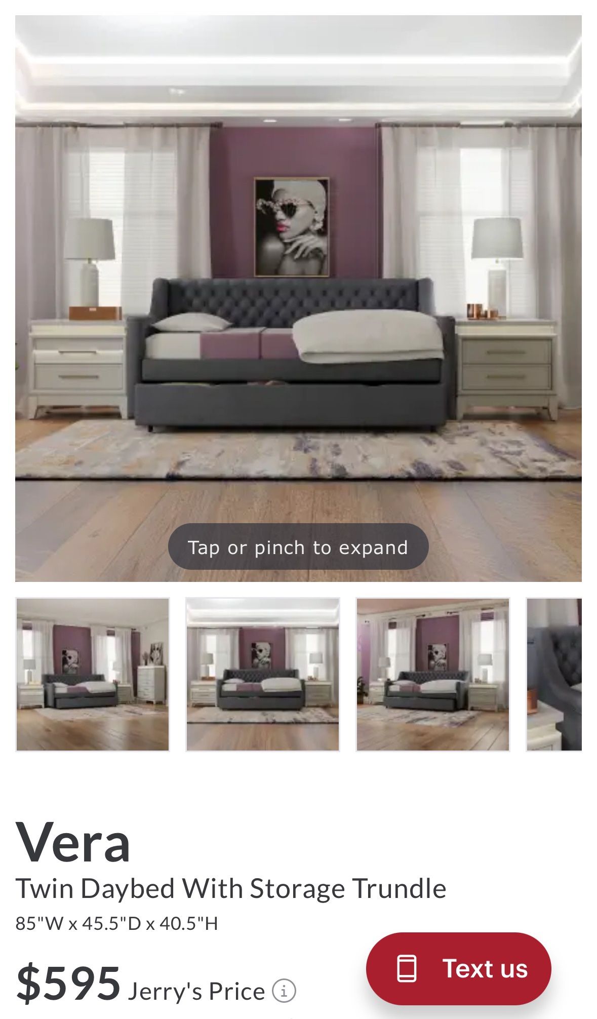 Vera Twin Day Bed With Trundle Storage