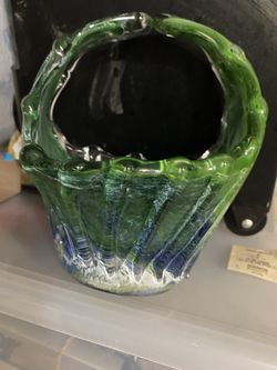 Vintage Glass Basket