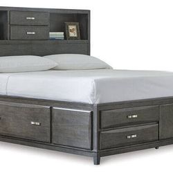 FULL SZ  “CAPTAIN”BED W 8STORAGE DRAWERS  (AVAIL IN QUEEN OR KING ) 