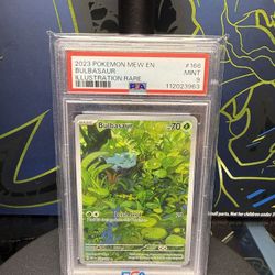 PSA 9 Bulbasaur MEW 151 Card #166 Pokemon Graded Card English