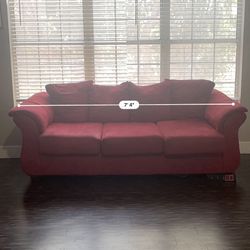 Used Red Couch 