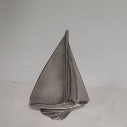 Vintage Minature Pewter Radcliffe Sailboat Figurine 