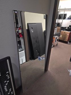 Frameless full-length floor mirror