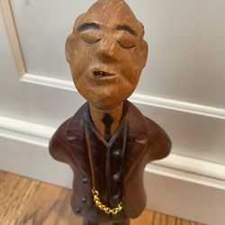 Romer Vintage Hand Carved Wood Italian Rare Figurine “Up & Coming Politician