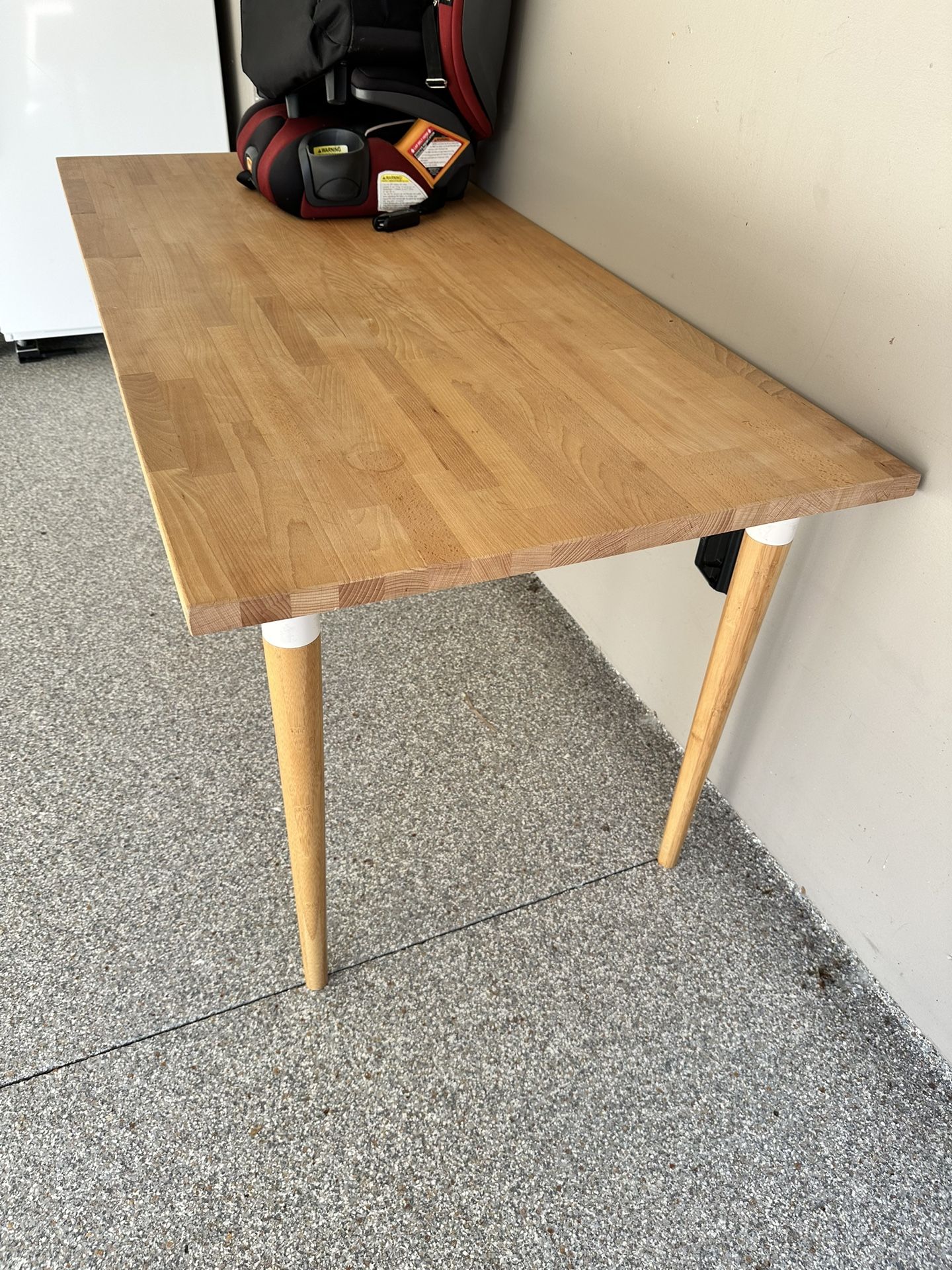 Wooden Table with Tapered Legs