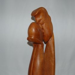 Intimate Hand Carved Wooden Statue