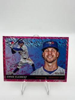 Ernie Clement Topps Chrome Pink Refractor /100