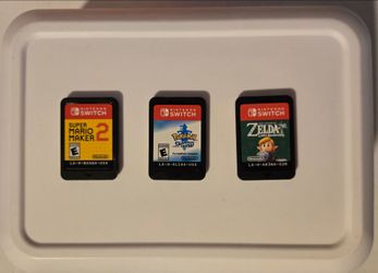 Nintendo Switch Game Cartridges - Bundle of 3 (Mario, Pokemon, and Zelda)