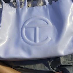 purple large telfar bag 
