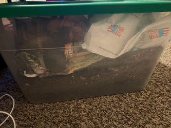 Bin of soil