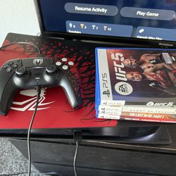 Ps5 Spiderman Edition W/ Controller And 4 Games 