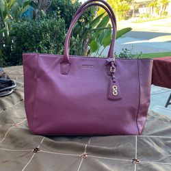 Cole Haan Large Leather Magenta Color Tote. Paid $375, Excellent Condition $65