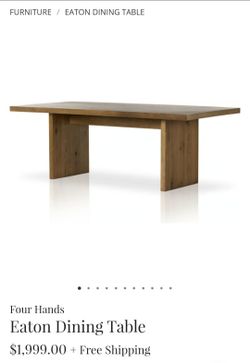 Eaton Dining Table 84x40x31"