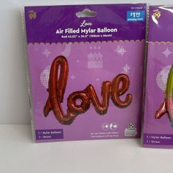 Love Air Filled Balloon Mylar 