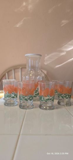 Glass Juice Dispenser +  6 Glasses