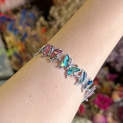 Abalone Shell Butterfly Bracelet 