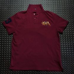 POLO RALPH LAUREN Custom Slim Fit Mesh Triple Pony Polo Shirt size XXL