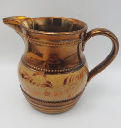 Copper Lustre Antique Tan Studded Creamer