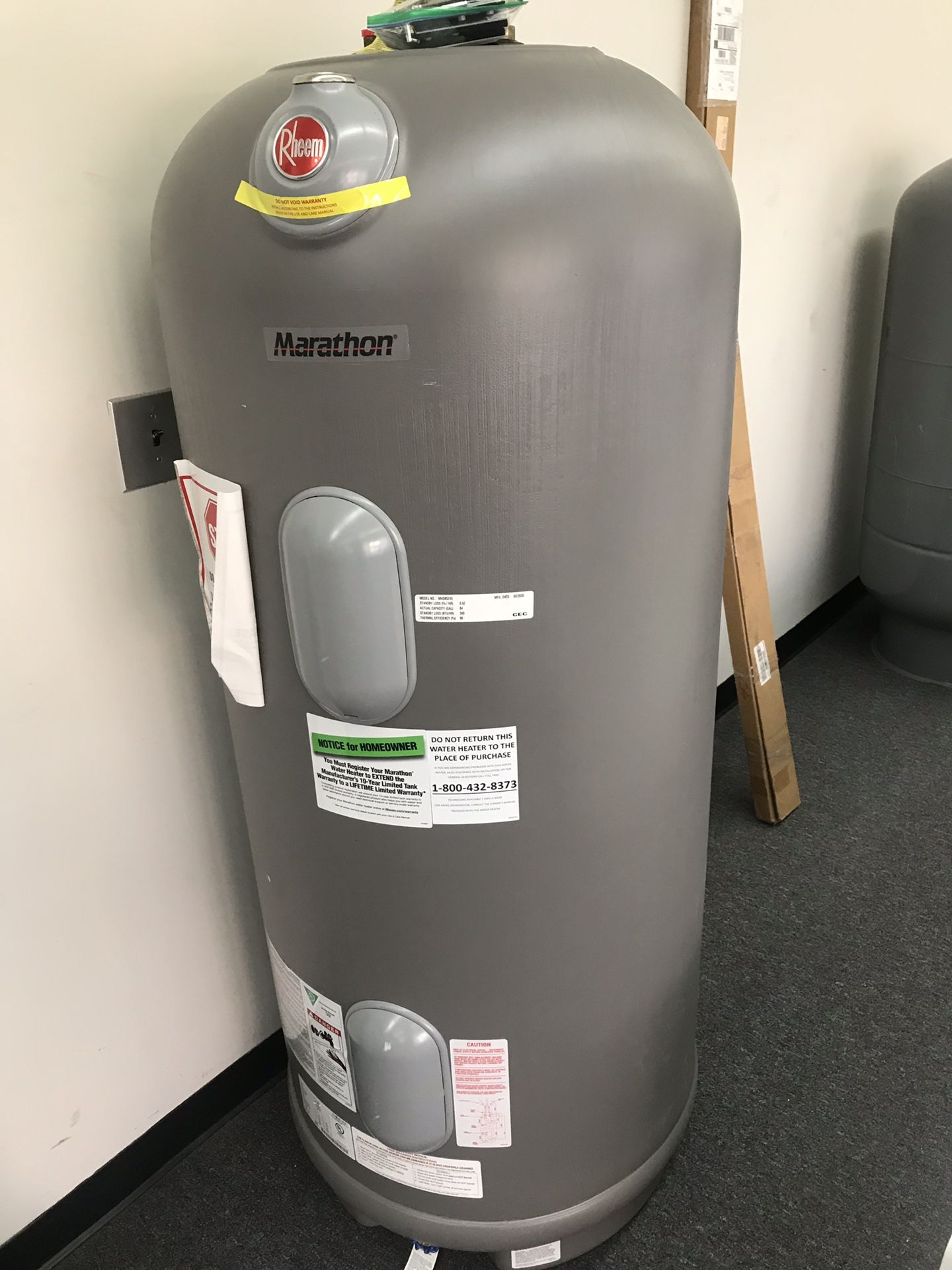 Rheem 85gal commercial water heater