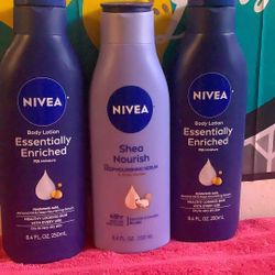 3-Nivea Body Lotion 8.4oz All For $12