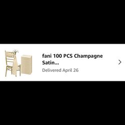 100 Champagne Chair Sashes 